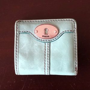 Teal Fossil Wallet